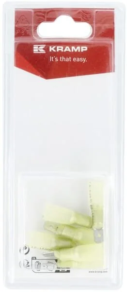 Kramp - KR1440890031P06B - Anschlussklemme Stecker, Gelb 6.3x0.8mm - 4.0-6.0mm² (6)