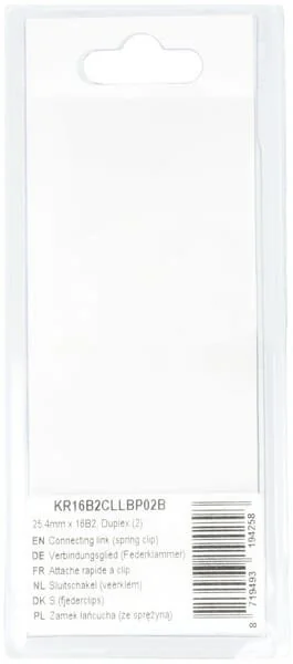 Kramp - KR16B2CLLBP02B - Verbindungsglied (Federklammer) 25.4mm x 16B2, Duplex (2)