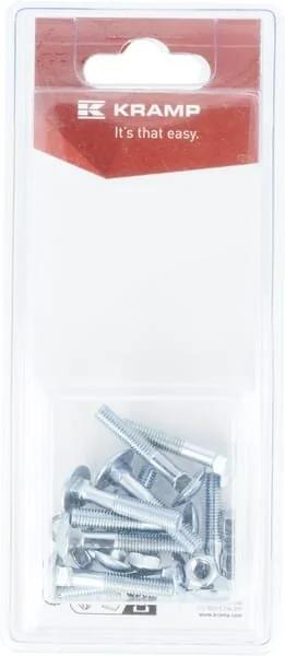 Kramp - KR603530P10B - Flachrundschraube mit Mutter M5x30mm, 4.6 (10)