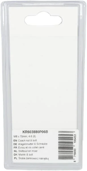 Kramp - KR603880P06B - Schlossschraube M8x70mm, 4.6 (6)