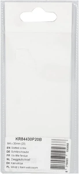 Kramp - KR84430P20B - Schlitzschraube M4x30mm (20)