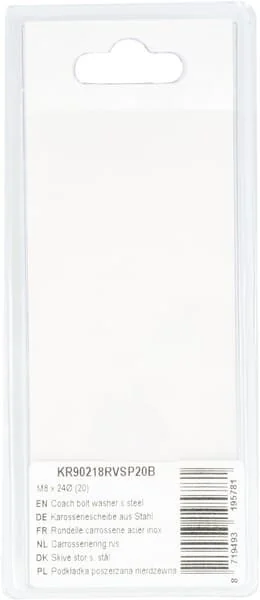 Kramp - KR90218RVSP20B - Flachrundschraubenunterlegscheibe S. Steel M8x24 Diameter (20)