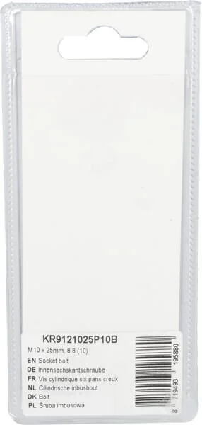 Kramp - KR9121025P10B - Steckschraube M10x25mm, 8.8 (10)