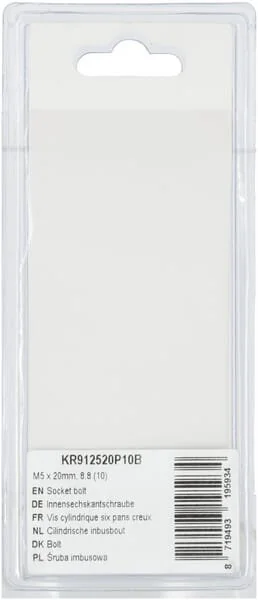 Kramp - KR912520P10B - Steckschraube M5x20mm, 8.8 (10)
