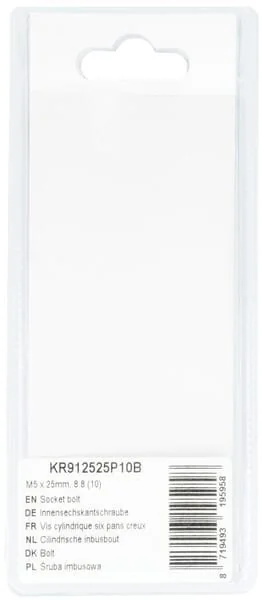 Kramp - KR912525P10B - Steckschraube M5x25mm, 8.8 (10)