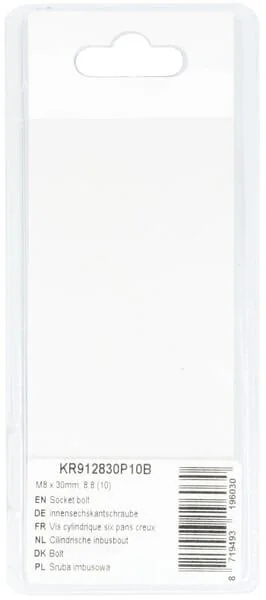 Kramp - KR912830P10B - Innensechskantschraube M8x30mm, 8.8 (10)