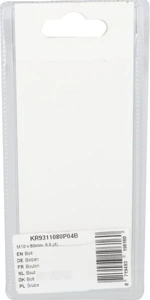 Kramp - KR9311080P04B - Bolzen mm, 8.8 (4)