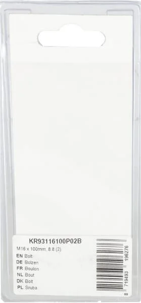 Kramp - KR93116100P02B - Schraube Mm, 8.8 (2)