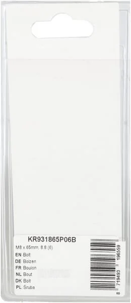 Kramp - KR931865P06B - Bolzen mm, 8.8 (6)