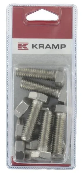 Kramp - KR933124012RVSP06B - Mutter und Schraube Edelstahl M12x40mm (6)