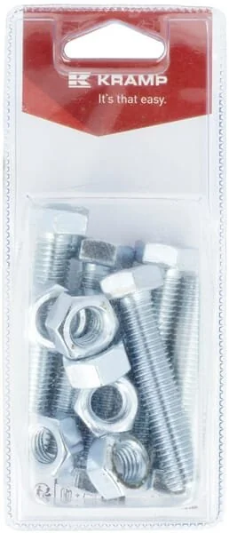 Kramp - KR933126093412P06B - Mutter und Schraube M12x60mm (6)