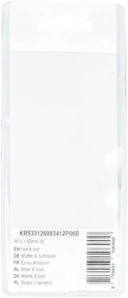Kramp - KR933126093412P06B - Mutter und Schraube M12x60mm (6)