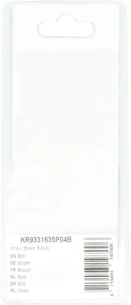 Kramp - KR9331635P04B - Bolzen mm, 8.8 (4)
