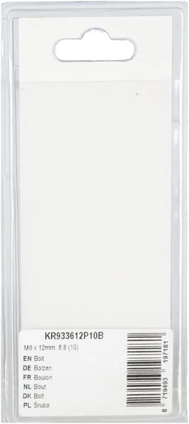 Kramp - KR933612P10B - Schraube Mm, 8.8 (10)
