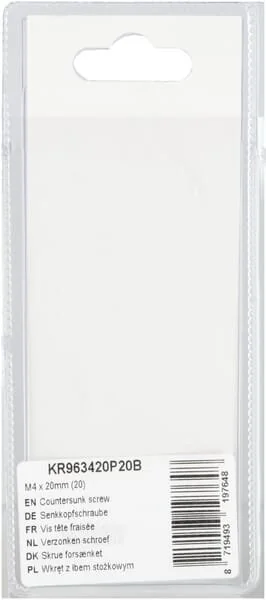 Kramp - KR963420P20B - Senkschraube M4x20mm (20)