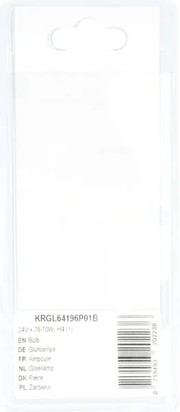 Kramp - KRGL64196P01B - Glühbirne 24V x 75-70W, H4 Longlife Heavy Duty (1)