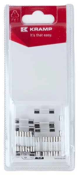 Kramp - KRGLASSFUSES01P16B - Sicherung 20mm, Glas (16)