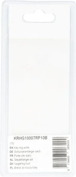 Kramp - KRHG1000TRP10B - Schlüsselanhänger Weiß (10)
