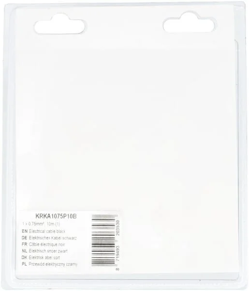 Kramp - KRKA1075P10B - Elektrisches Kabel Schwarz 1x0.75mm², 10m (1)