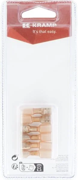 Kramp - KRKK400515P06B - Flachsteckhülse, Rot 6.3x0.8mm - 0.5-1.0mm² (6)