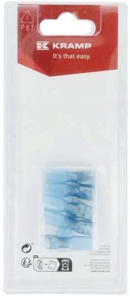 Kramp - KRKK401525P06B - Flachsteckhülse, Blau 6.3x0.8mm - 1.5-2.5mm² (6)