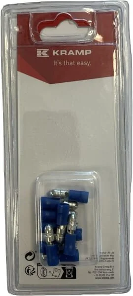 Kramp - KRLA9025P10B - Rundsteckverbinder Stecker, Blau - 1.5-2.5mm² (10)