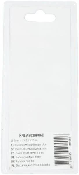Kramp - KRLA9030P06B - Rundsteckverbinder Buchse, Blau - 1.5-2.5mm² (6)