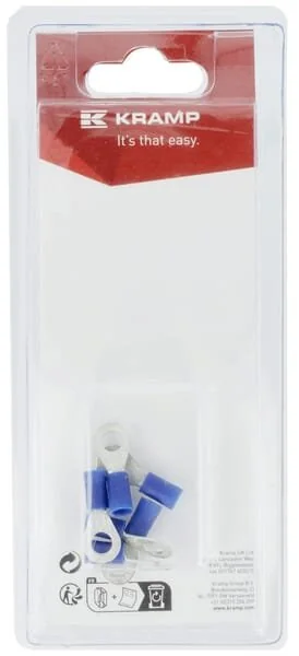 Kramp - KRLA9035P06B - Ringkabelschuh, Blau - 1.5-2.5mm² (6)