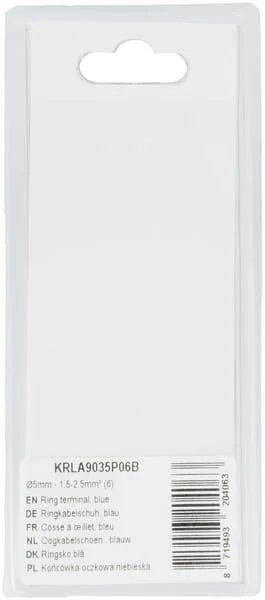Kramp - KRLA9035P06B - Ringkabelschuh, Blau - 1.5-2.5mm² (6)