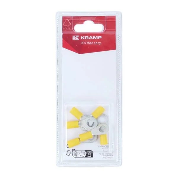 Kramp - KRLA9055P06B - Ringkabelschuh, Gelb - 4.0-6.0mm² (6)