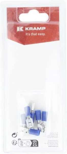Kramp - KRLA9060P06B - Piggy-Back Crimp Terminal Blau 6.3mm - 1.5-2.5mm² (6)