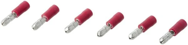 Kramp - KRLA9090P06B - Rundsteckverbinder Stecker, Rot - 0.5-1.0mm² (6)