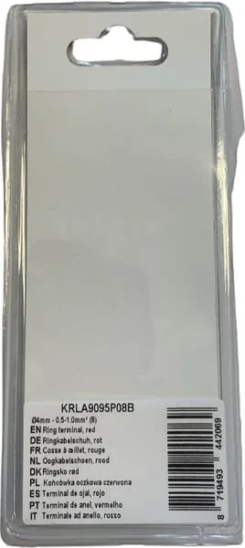 Kramp - KRLA9095P08B - Ringkabelschuh, Rot - 0.5-1.0mm² (8)