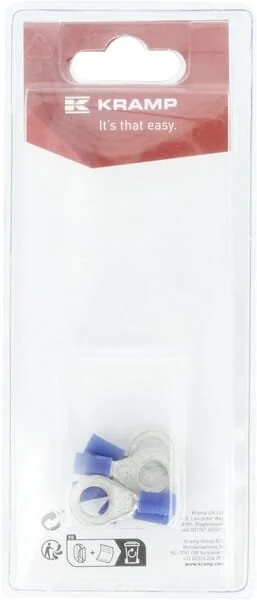 Kramp - KRLA9100P06B - Ringkabelschuh, Blau - 1.5-2.5mm² (6)