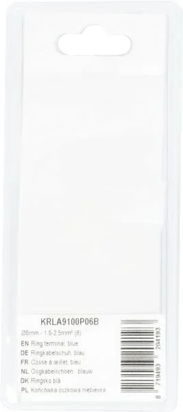 Kramp - KRLA9100P06B - Ringkabelschuh, Blau - 1.5-2.5mm² (6)