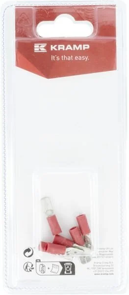 Kramp - KRLA9140P06B - Anschlussklemme Stecker, Rot 6.3x0.8mm - 0.5-1.0mm² (6)