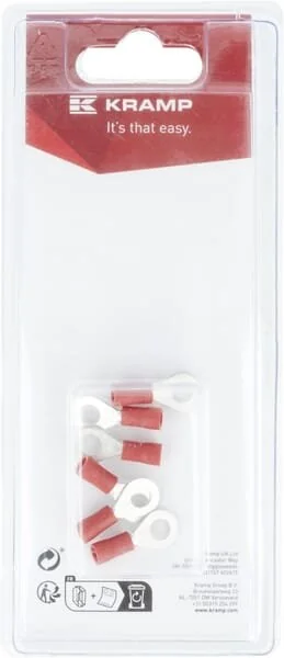 Kramp - KRLA9160P06B - Ringkabelschuh, Rot - 0.5-1.0mm² (6)
