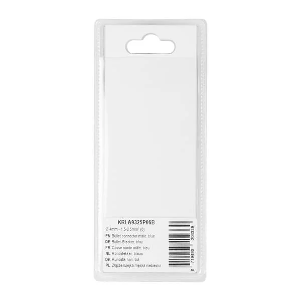 Kramp - KRLA9325P06B - Rundsteckverbinder Stecker, Blau - 1.5-2.5mm² (6)