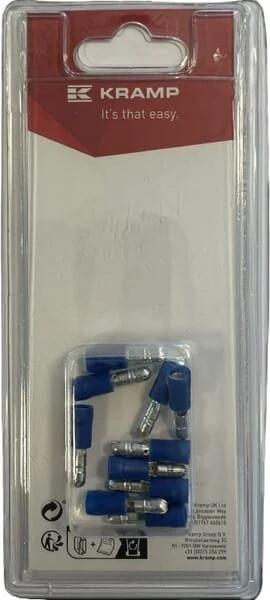 Kramp - KRLA9325P10B - Rundsteckverbinder Stecker, Blau - 1.5-2.5mm² (10)