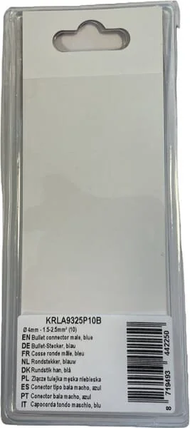 Kramp - KRLA9325P10B - Rundsteckverbinder Stecker, Blau - 1.5-2.5mm² (10)