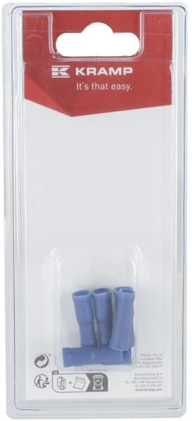 Kramp - KRLA9330P06B - Rundsteckverbinder Buchse, Blau - 1.5-2.5mm² (6)