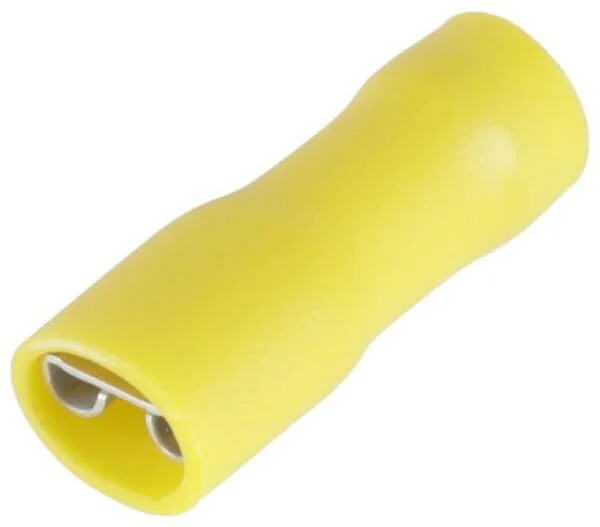 Kramp - KRLA9380P06B - Flachsteckhülse, Gelb 6.3x0.8mm - 4.0-6.0mm² (6)