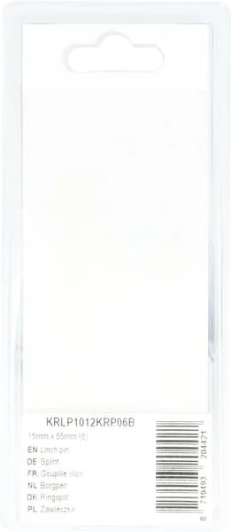 Kramp - KRLP1012KRP06B - Klappstecker 15mm x 55mm (6)