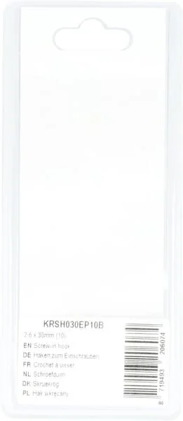 Kramp - KRSH030EP10B - Einschraubhaken 2.6x30mm (10)