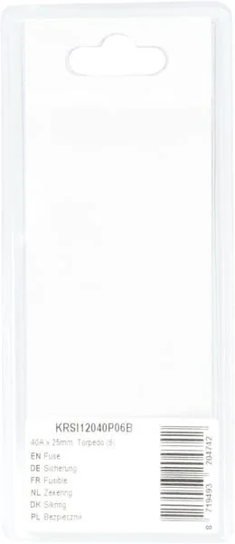 Kramp - KRSI12040P06B - Sicherung 40A x 25mm, Torpedo (6)