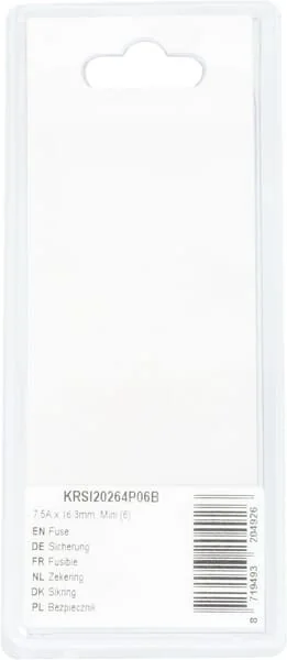 Kramp - KRSI20264P06B - Sicherung 7.5A x 16.3mm, Mini (6)