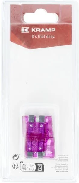 Kramp - KRSI22003P06B - Sicherung 3A x 20mm, Flachstecker (6)