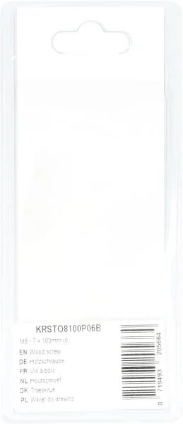 Kramp - KRSTO8100P06B - Holzschraube M8-7x100mm (6)