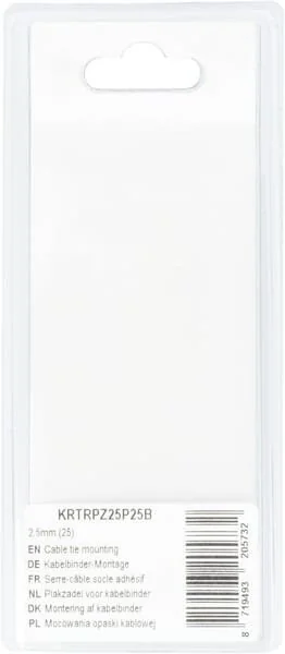 Kramp - KRTRPZ25P25B - Kabelbinderbefestigung 2.5mm (25)