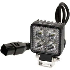 Kramp - LA10605 - Arbeitsleuchte LED, 12W, 1200lm, quadratisch, 12/, weiß, Deutsch Stecker, Flutlicht, 8LEDs